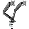 RAIDSONI Braccio portamonitor ICY BOX 2x fino a 27" per due monitor nero
