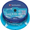 Verbatim CD-R AZO Crystal 700 MB 25 pz (VERBATIM CD-R AZO 700MB 52X CRYSTAL SURF