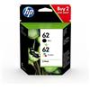 HP Confezione da 2 cartucce originali di inchiostro nero/tricromia 62 (HP 62 Twi