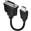 ALOGIC HDMI-DVI-15MF cavo di segnale 015 m Nero (15CM HDMI M TO DVI-I F - ADAPTE