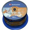 Verbatim 43533 DVD vergine 47 GB DVD-R 50 pz (Verbatim DVD-R 16x Wide Printable