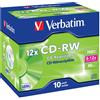 Verbatim CD-RW 12x 700 MB 10 pz (VERBATIM CD-RW SERL 700MB 12X SCRATCH RESISTANT