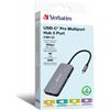 Verbatim CMH-05 USB tipo-C 5000 Mbit/s Argento (VERBATIM USB-C PRO MULTIPORT HUB