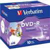 Verbatim 43508 DVD vergine 47 GB DVDR 10 pz (Verbatim DVDR 10 Disk Case 16x Writ