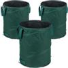 Relaxdays Sacchi da Giardinaggio, Set da 3, 90 l, Fogliame e Rifiuti, Pop Up, Im
