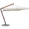 VivaGarden Ombrellone da Giardino Decentrato 3x4 mt Legno Beige Velázquez