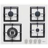 ELLECI Piano Cottura 4 Fuochi a Gas Incasso 60 Griglie Ghisa Bianco PGSP60168WS