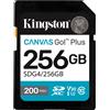 Kingston Technology 256GB SDXC Canvas Go Plus Gen4 200MB/s C10 UHS-I U3 V30