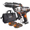 WORX Kit Trapano avvitatore ed avvitatore ad impulsi Combo Worx WX902