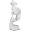 greafy Scultura decorativa Silence bianco - Statua del silenzio in