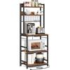 VASAGLE Scaffale Cucina con Multipresa, Scaffale per Microonde, Mobile