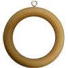 Merriway BH05955 (10 pezzi) Anelli per tende in legno con occhiello a vite, diametro interno 45 mm, diametro esterno 64 mm, marrone medio, confezione da 10 pezzi