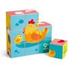 Hape Puzzle a blocchi da fattoria, puzzle a cubetti, 6 in 1, con 9 motivi di animali della fattoria, puzzle in legno per bambini, giocattolo per abilità motorie e gioco educativo per bambini a partire