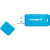 Integral 64GB USB2.0 DRIVE NEON BLUE unit flash USB USB tipo A 2.0 Blu (64GB US