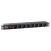Equip POWER STRIP 8 CEE7/4 1,8MT NERO 19"