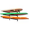 Yes4All Supporti da parete per tavole da paddle, supporti per tavole da surf con imbottitura in schiuma, per conservare ed esporre fino a 3 tavole da surf, snowboard, longboard, nero