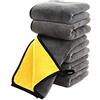 SOFTBATFY Panno per pulizia auto, in microfibra, ultra spesso, ad asciugatura rapida, 800 g/m², panno per lucidatura e ceratura, confezione da 6, 40,6 x 40,6 cm (confezione da 6, 40,6 x 40,6 cm)