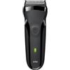 Braun Rasoio Barba Elettrico Wet & Dry Autonomia 30 min Nero Serie 3 300S