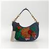 BORBONESE BORSA LUNA MAR A MANO/ TRACOLLA PELLE TAPIRO BLU