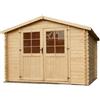 GartenPro Casetta in Legno 3x3 28 mm da Giardino Rimessa per Attrezzi Blockhouse