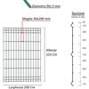 BUD 3 Pezzi Pannelli rigidi 200 cm recinzione rete plastificata Ø 5 mm ANTRACITE
