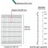 BUD 3 Pezzi Pannelli rigidi 200 cm recinzione rete plastificata Ø 5 mm ANTRACITE