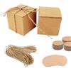 aghoer Set di 50 scatole quadrate regalo in carta kraft per cioccolatini scatole di