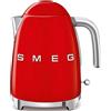 Smeg KLF03RDEU Bollitore Elettrico Capacita 1.7 Lt. Rosso Estetica 50's Style