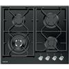 Foster Piano Cottura Gas 4 Fuochi Vetro Nero 75x51 Power Glass Foster 7041632