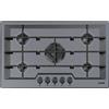 Foster Piano Cottura 5 Fuochi Gas 80x51 cm Inox-PVD GUN METAL 7601632 Foster KE