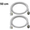 DRIWEI COPPIA TUBO FLESSIBILE 50CM TUBI DI INGRESSO 1/2X1/2 MASCHIO FEMMINA 02077