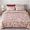 COGAL Completo Lenzuola Matrimoniali Cotone 100% Cogal Art. 2675 Balza Reversibile
