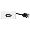 Vivolink WI221275 presa energia USB Bianco (Outlet Panel USB 2.0 [A-A] - . - War