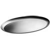 Mepra vassoio Frozen ovale basso acciaio sabbiato 46x31