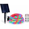 RobertAgor Driwei STRISCIA LED SOLARE 10 METRI TELECOMANDO MULTICOLORE RGB PER ESTERNO ET-31613