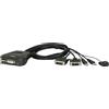 ATEN CS22D switch per keyboard-video-mouse (kvm) Nero