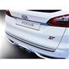RGM Protezione paraurti Posteriore ABS Compatibile con Ford Focus Estate/Combi 2012-2018 Nero
