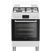 Beko Cucina a Gas 4 Fuochi Forno Elettrico Ventilato 60x60 cm Bianco FBE62310GW