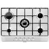 Glem Gas Piano cottura 5 Fuochi incasso a gas (1 Wok) 70 cm Inox P5GFXV
