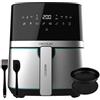 Cecotec Friggitrice ad Aria 5.5 Litri 1700 W Timer e Termostato Nero/Inox 03317