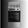 BEKO CSG42011FS SILVER CUCINA 4 FUOCHI GAS 50X50 FORNO A GAS COPERCHIO