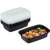 Relaxdays Vaschette per Alimenti in Set da 10, 1 Scomparto, Riutilizzabili, Port