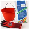 FORTUNATO Kit Ancoraggi Rapidi Riparazioni Cemento Rapido 5 Kg Guanti XL Secchio D 36 cm