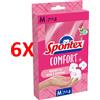 SPONTEX 6 X Spontex Guanti Comfort Scatola Taglia Medium M 7 1/2-8