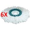 LEIFHEIT 6 X Leifheit Clean Twist Mop Refill Frange Microfibra Per Set Completo