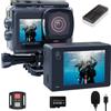 Apexcam Nuovo X80pro Doppia Screen Action Cam 4K60FPS 8X Zoom EIS 64MP Con 64GB