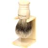 Edwin Jagger Super - Pennello da barba con supporto, misura piccola, imitazione avorio