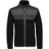 CMP CAMPAGNOLO PILE UOMO CAMPAGNOLO CMP 38J3677 U901 OUTDOOR KNIT TECNICO ZIP MONTAGNA NERO