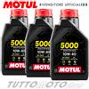 Motul 3 litri Olio Motore MOTUL 5000 10W40 4T MA2 Semisintetico x Moto-Scooter 4 Tempi