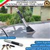 ESL ANTENNA CORTA 12 CM ARGENTO FINITURA CARBONIO PER FIAT PANDA III
